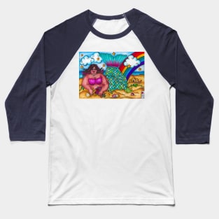 By the Sea {Latina Mermaid} Baseball T-Shirt